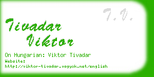 tivadar viktor business card